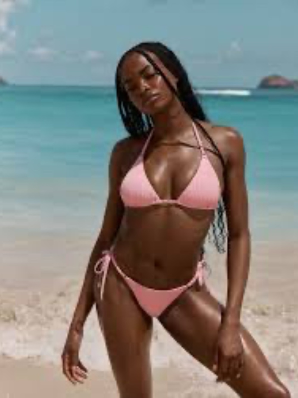 Monday Swimwear bikini Set in Cherry Blossom Matte Rib - Picture 3 of 5